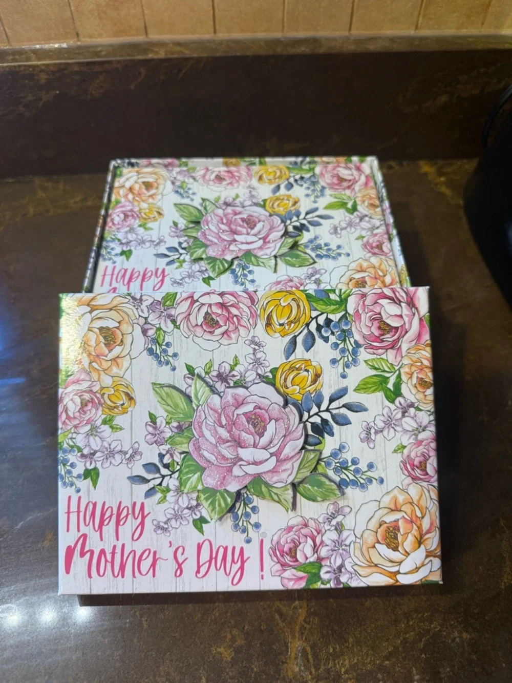 New Set of 3 Nesting gift boxes w/Happy Mother’s Day design 3 different sizes